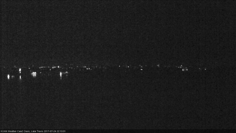 Lake Travis webcam, July 24, 2017 9:20 PM CT