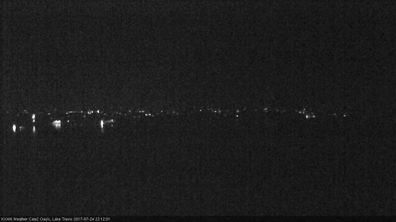 Lake Travis webcam, July 24, 2017 9:25 PM CT