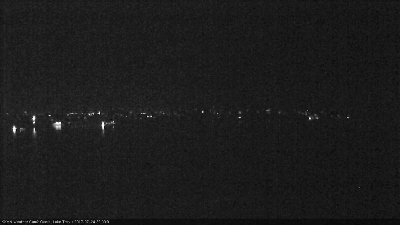 Lake Travis webcam, July 24, 2017 9:30 PM CT