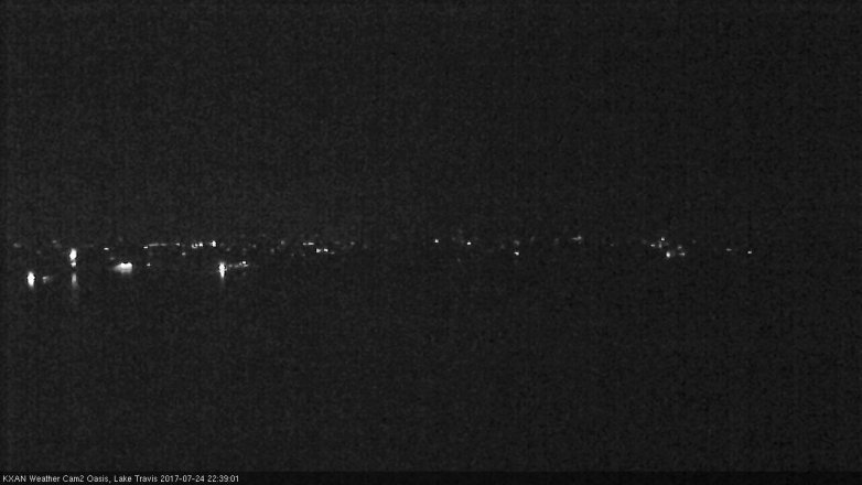 Lake Travis webcam, July 24, 2017 9:45 PM CT