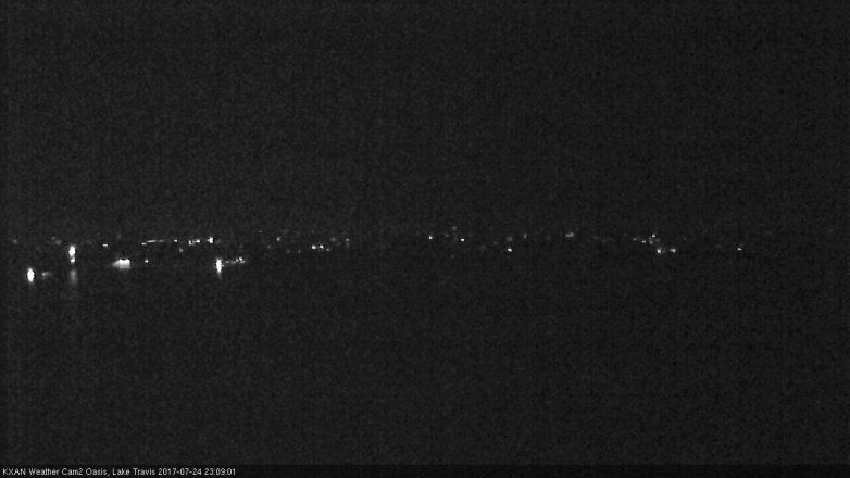 Lake Travis webcam, July 24, 2017 10:15 PM CT