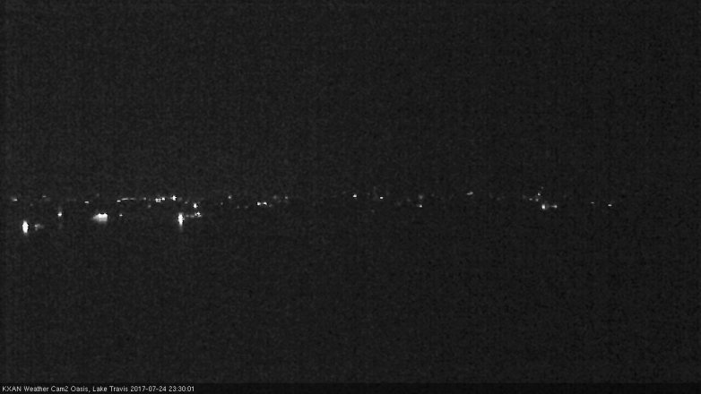 Lake Travis webcam, July 24, 2017 10:40 PM CT