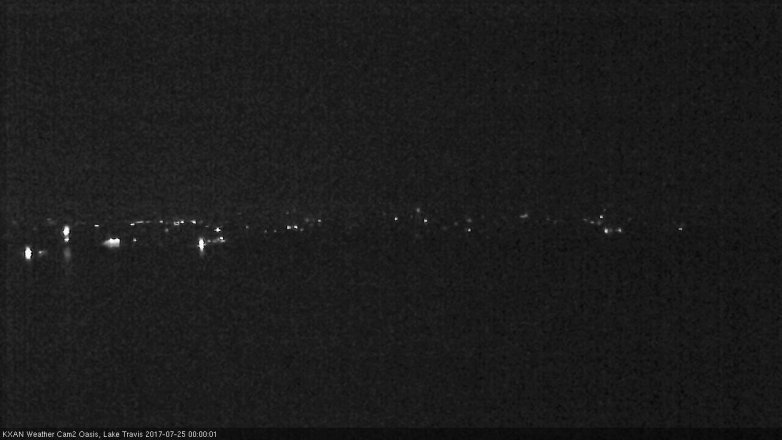 Lake Travis webcam, July 24, 2017 11:05 PM CT