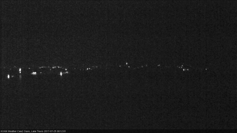 Lake Travis webcam, July 24, 2017 11:15 PM CT