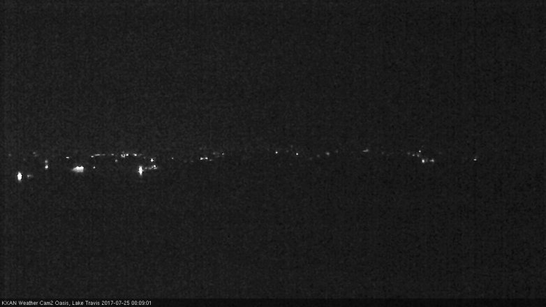 Lake Travis webcam, July 24, 2017 11:20 PM CT