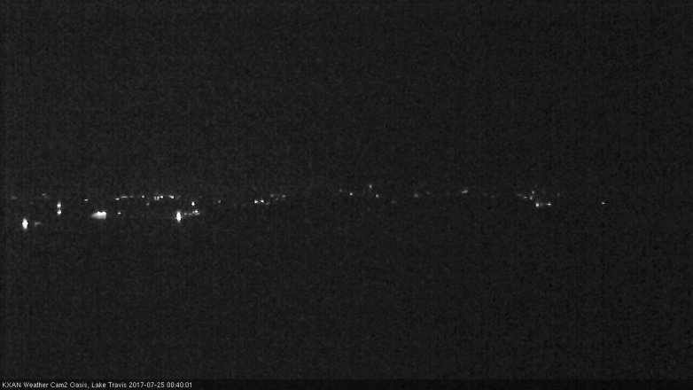 Lake Travis webcam, July 24, 2017 11:45 PM CT