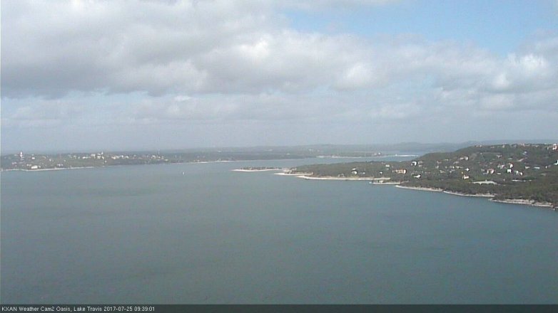Lake Travis webcam, July 25, 2017 9:00 AM CT