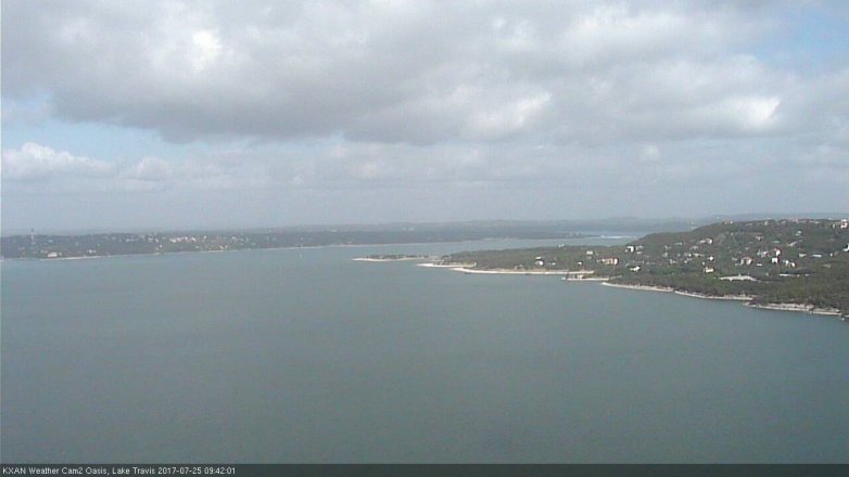 Lake Travis webcam, July 25, 2017 9:05 AM CT