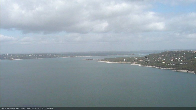 Lake Travis webcam, July 25, 2017 9:10 AM CT