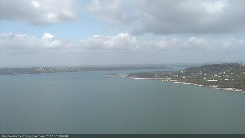 Lake Travis webcam, July 25, 2017 9:15 AM CT