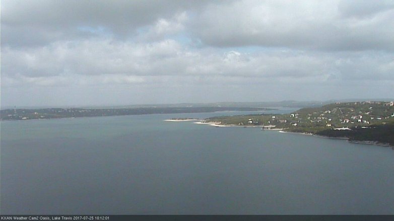Lake Travis webcam, July 25, 2017 9:20 AM CT