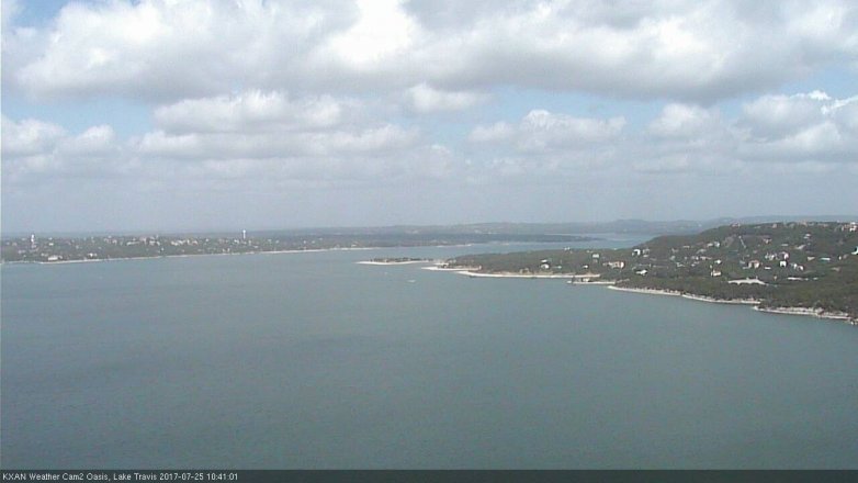 Lake Travis webcam, July 25, 2017 10:10 AM CT