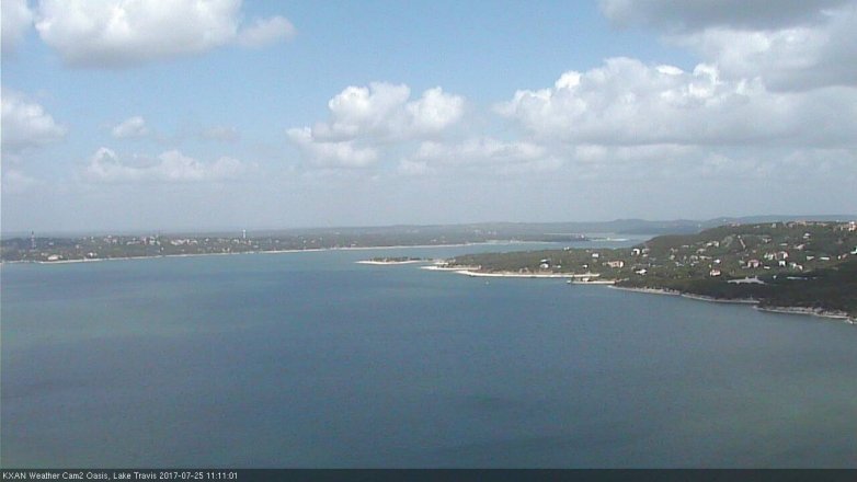 Lake Travis webcam, July 25, 2017 10:20 AM CT