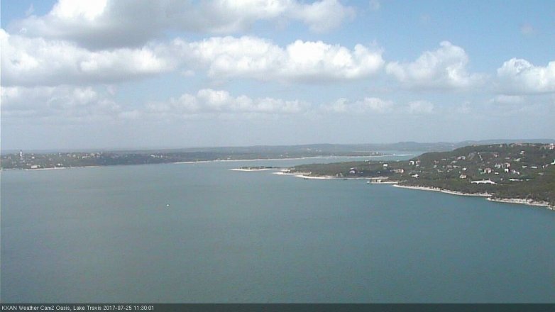 Lake Travis webcam, July 25, 2017 11:00 AM CT