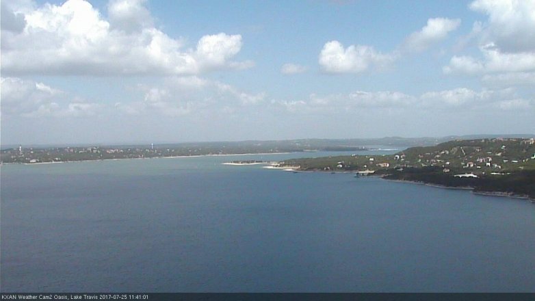 Lake Travis webcam, July 25, 2017 11:10 AM CT