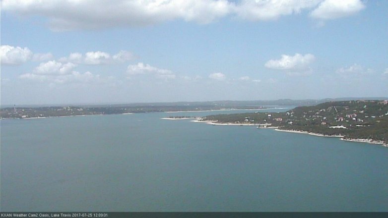 Lake Travis webcam, July 25, 2017 11:20 AM CT