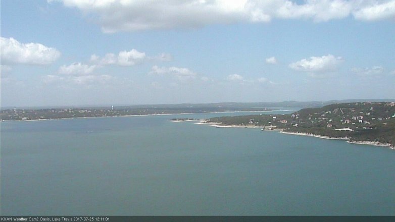 Lake Travis webcam, July 25, 2017 11:35 AM CT