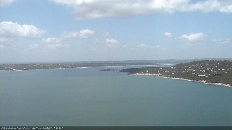 Lake Travis webcam, July 25, 2017 11:40 AM CT
