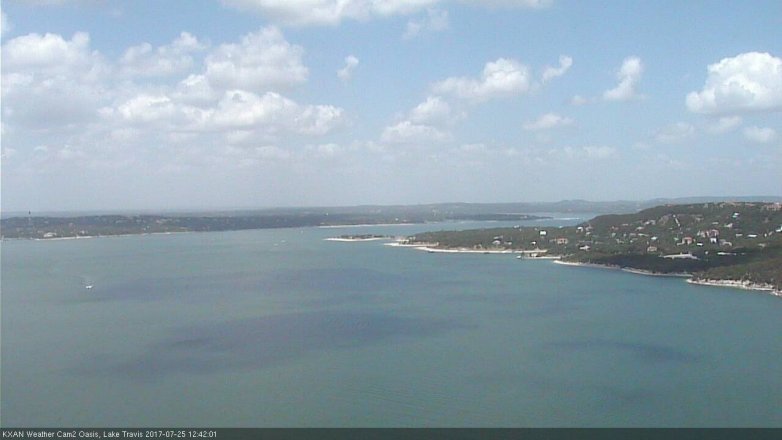 Lake Travis webcam, July 25, 2017 11:45 AM CT