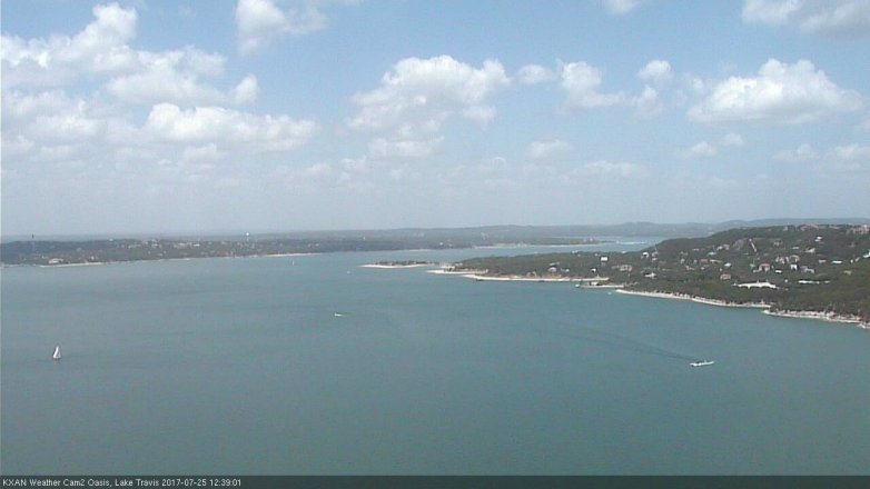 Lake Travis webcam, July 25, 2017 12:05 PM CT