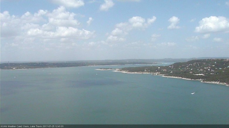 Lake Travis webcam, July 25, 2017 12:10 PM CT