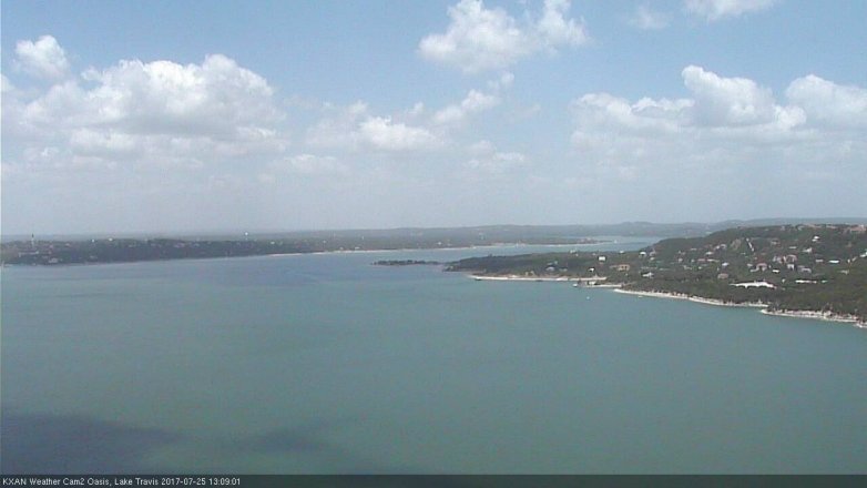 Lake Travis webcam, July 25, 2017 12:15 PM CT