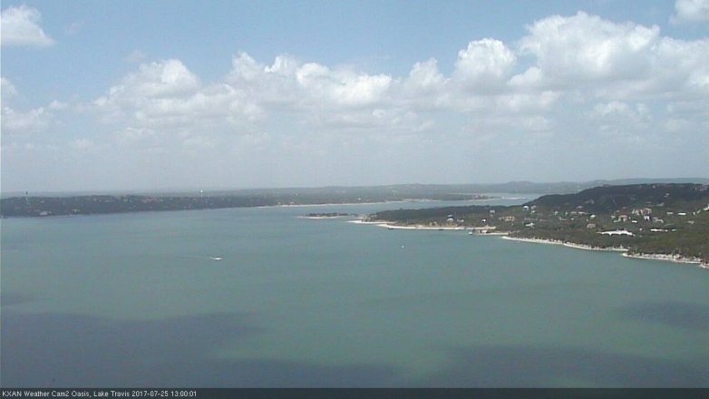 Lake Travis webcam, July 25, 2017 12:30 PM CT