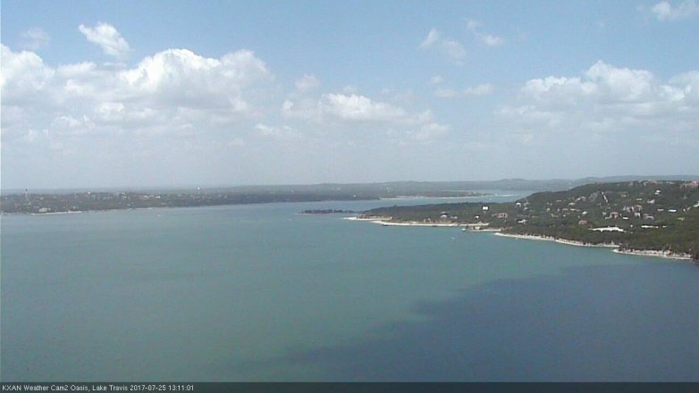 Lake Travis webcam, July 25, 2017 12:40 PM CT