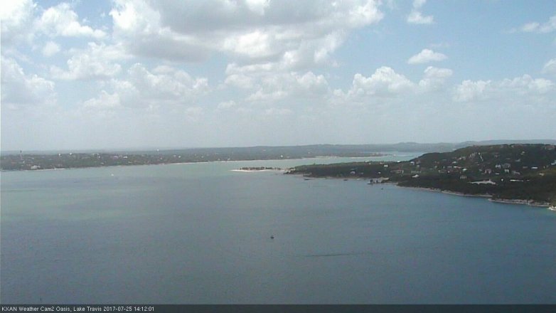 Lake Travis webcam, July 25, 2017 1:40 PM CT