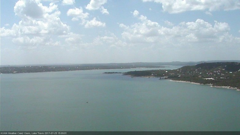Lake Travis webcam, July 25, 2017 2:20 PM CT