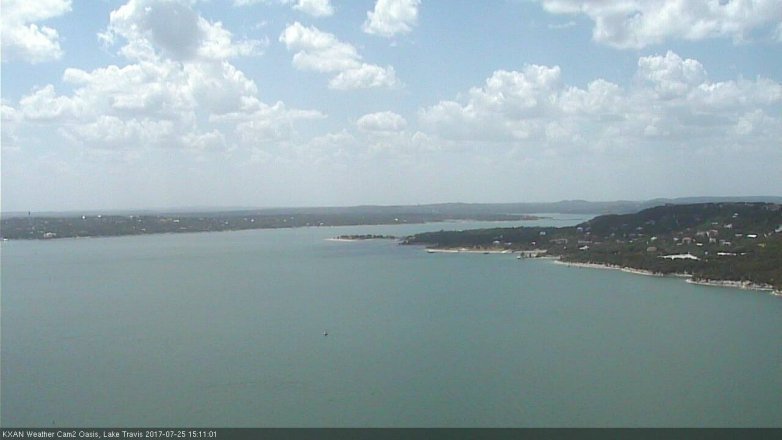 Lake Travis webcam, July 25, 2017 2:30 PM CT