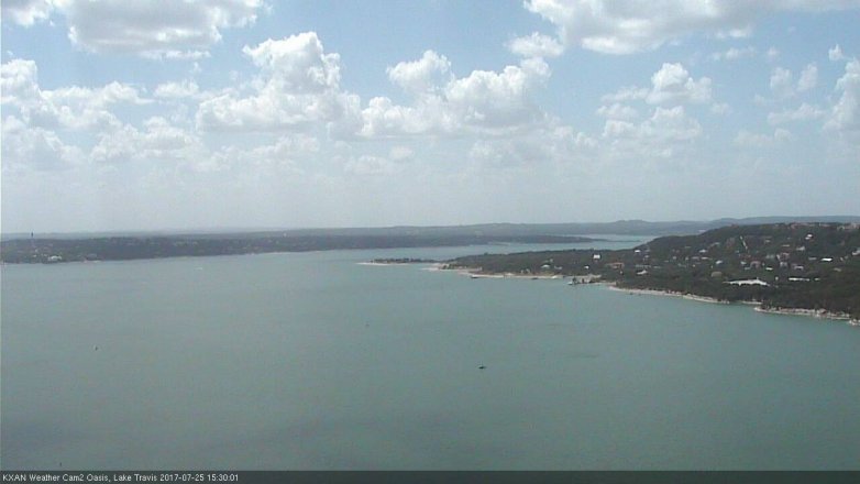 Lake Travis webcam, July 25, 2017 2:50 PM CT
