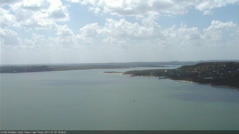 Lake Travis webcam, July 25, 2017 2:55 PM CT
