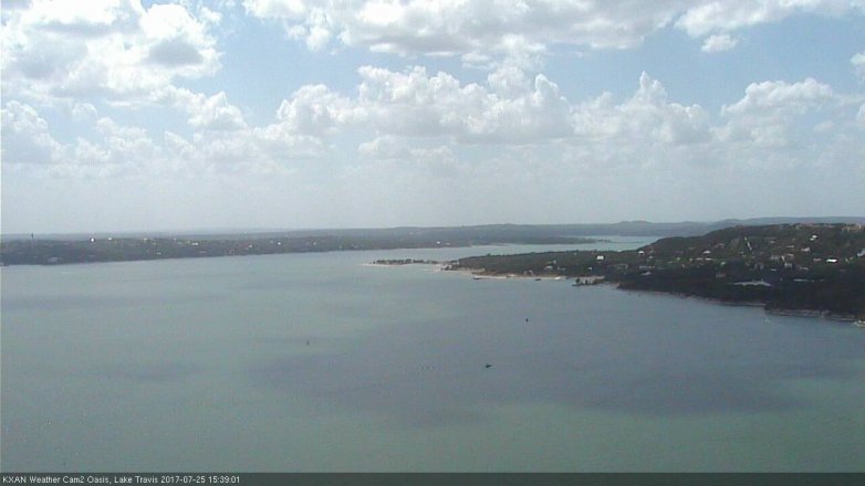 Lake Travis webcam, July 25, 2017 3:00 PM CT