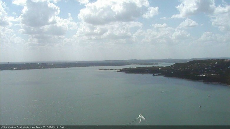 Lake Travis webcam, July 25, 2017 3:35 PM CT