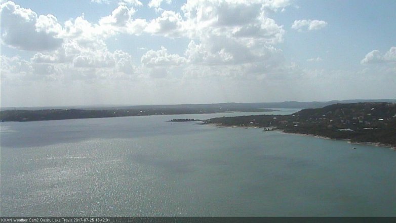 Lake Travis webcam, July 25, 2017 4:10 PM CT