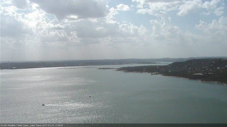Lake Travis webcam, July 25, 2017 4:20 PM CT