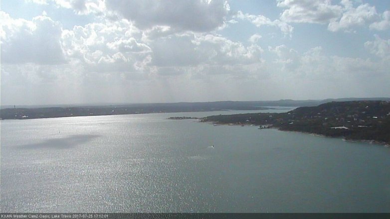 Lake Travis webcam, July 25, 2017 4:40 PM CT
