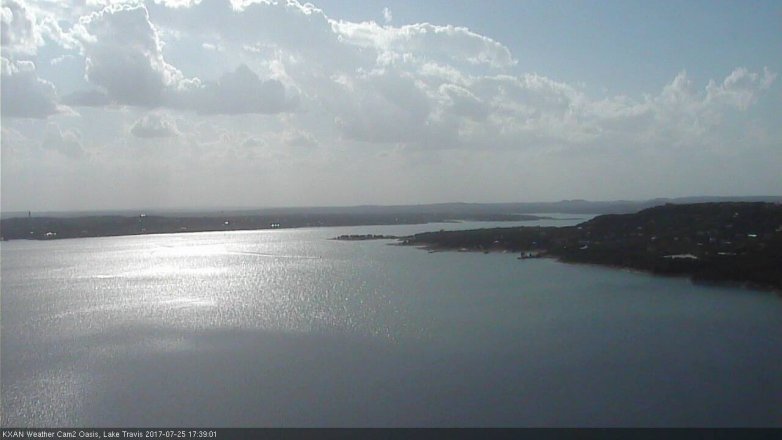 Lake Travis webcam, July 25, 2017 4:45 PM CT