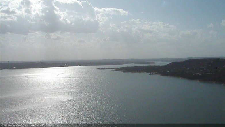 Lake Travis webcam, July 25, 2017 4:55 PM CT
