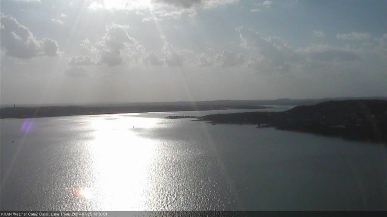Lake Travis webcam, July 25, 2017 6:00 PM CT
