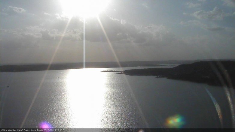 Lake Travis webcam, July 25, 2017 6:20 PM CT