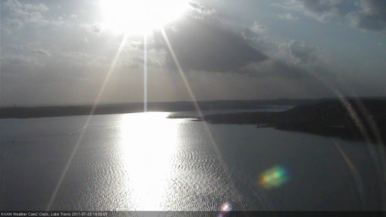Lake Travis webcam, July 25, 2017 6:35 PM CT