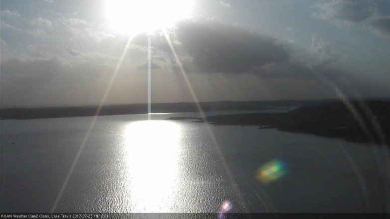 Lake Travis webcam, July 25, 2017 6:40 PM CT