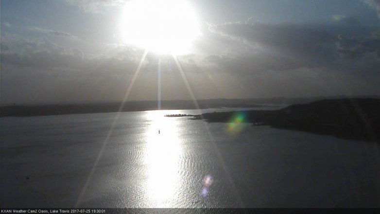 Lake Travis webcam, July 25, 2017 6:45 PM CT