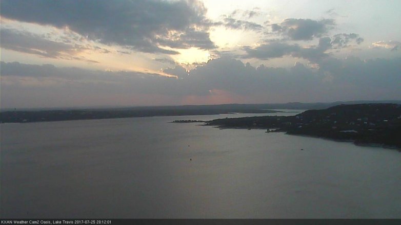 Lake Travis webcam, July 25, 2017 7:25 PM CT