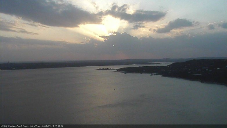 Lake Travis webcam, July 25, 2017 7:35 PM CT
