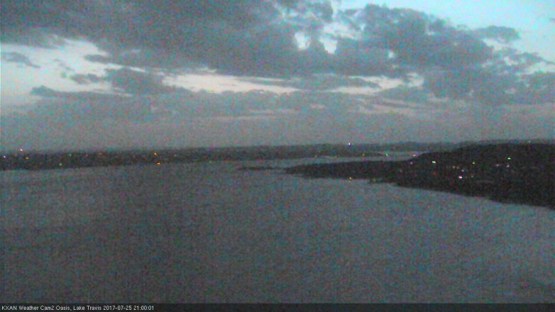 Lake Travis webcam, July 25, 2017 8:25 PM CT
