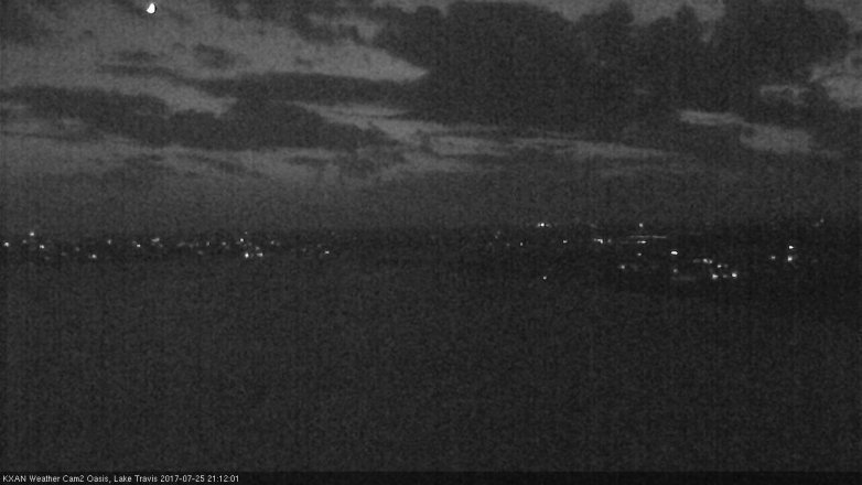 Lake Travis webcam, July 25, 2017 8:30 PM CT