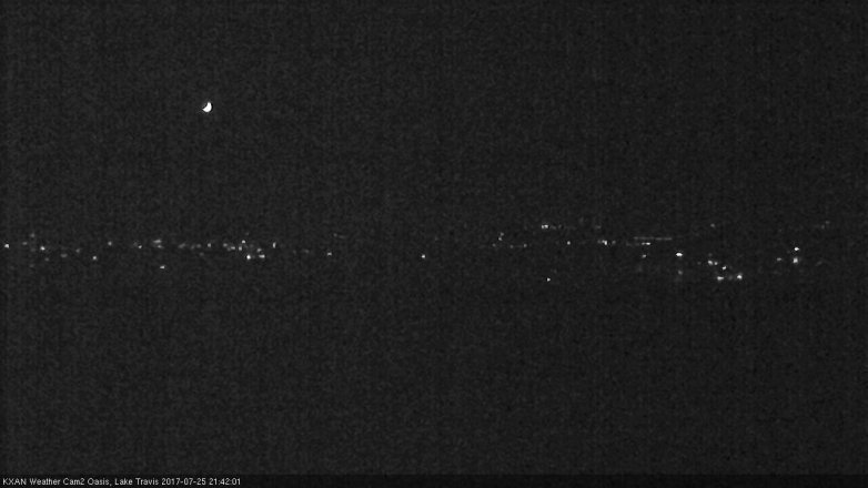 Lake Travis webcam, July 25, 2017 9:10 PM CT